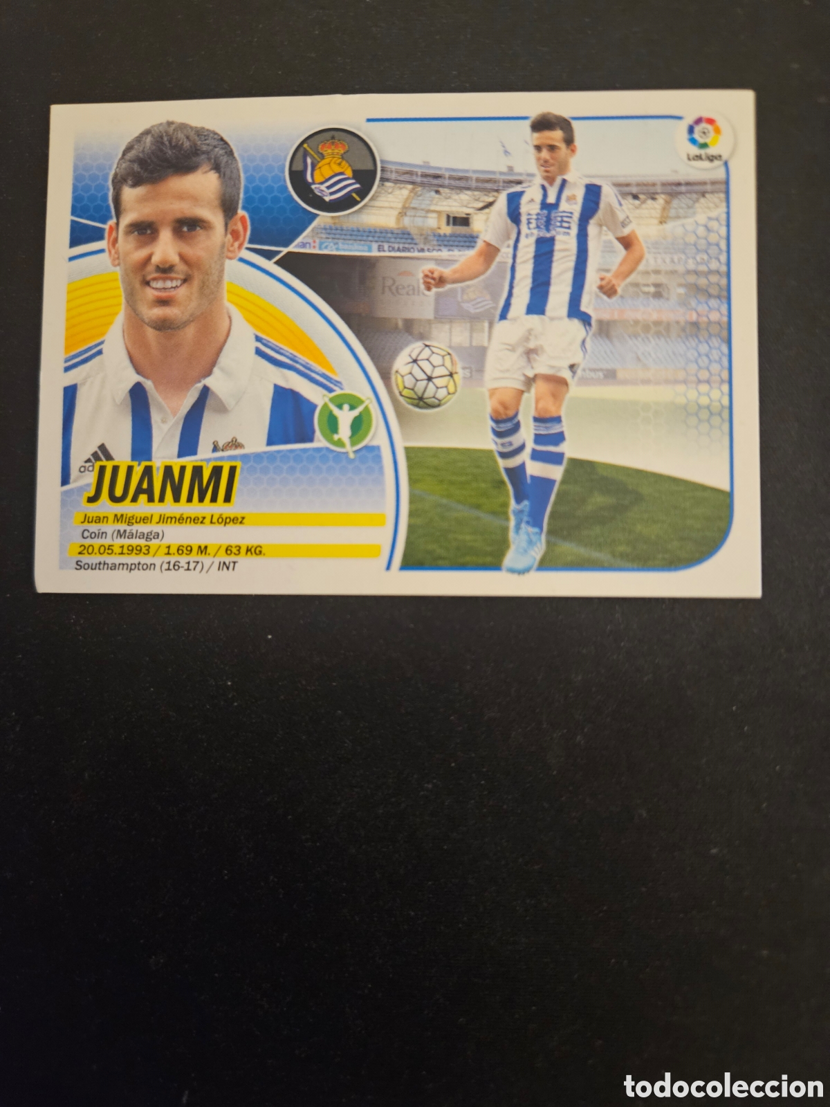 Cromos de f&uacute;tbol: JUANMI N&ordm; 1 &Uacute;LTIMOS FICHAJES REAL SOCIEDAD &ndash; LIGA ESTE 2016-17 PANINI