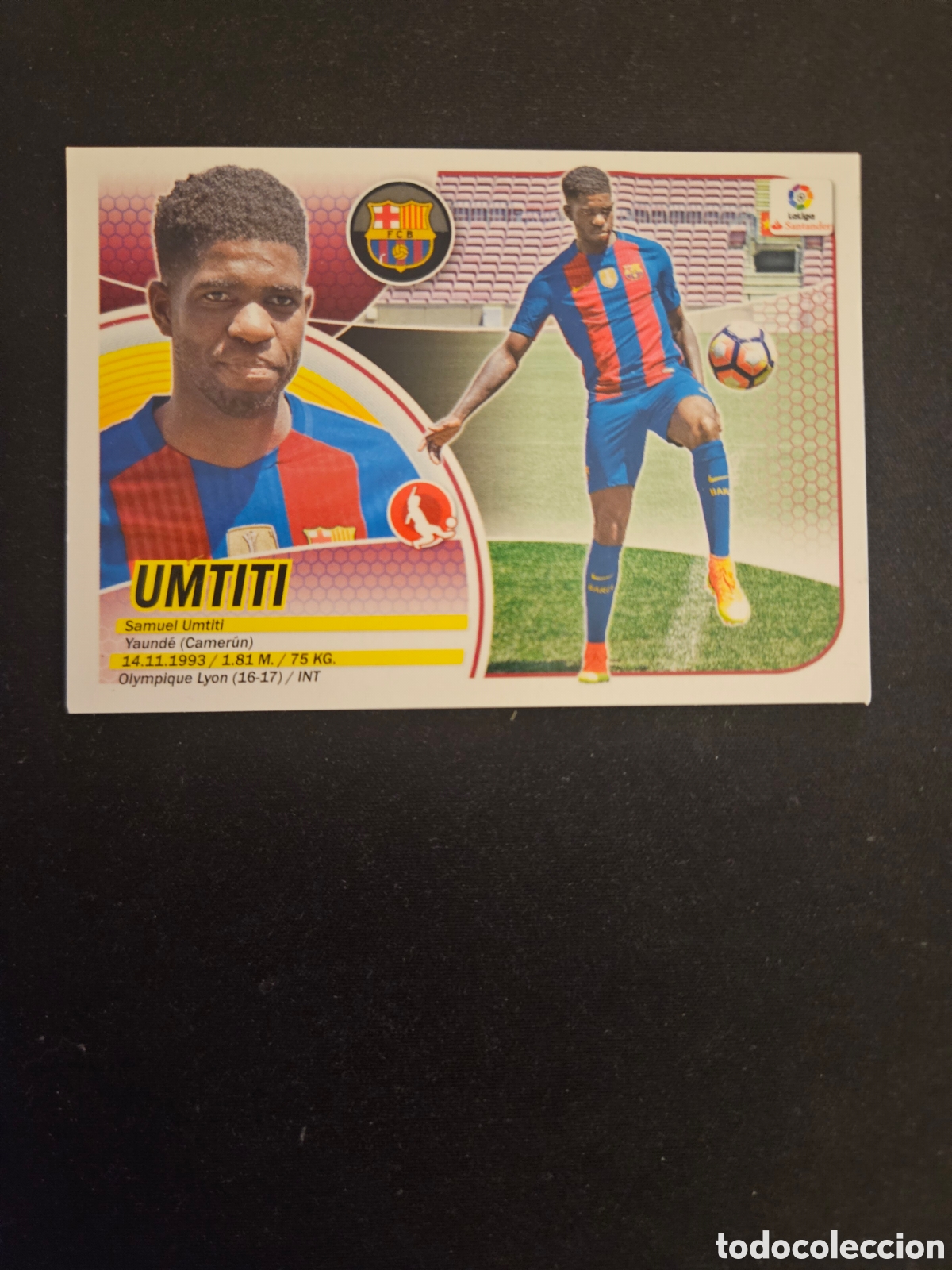 Cromos de f&uacute;tbol: UMTITI N&ordm; 11 &Uacute;LTIMOS FICHAJES FC BARCELONA &ndash; LIGA ESTE 2016-17 PANINI