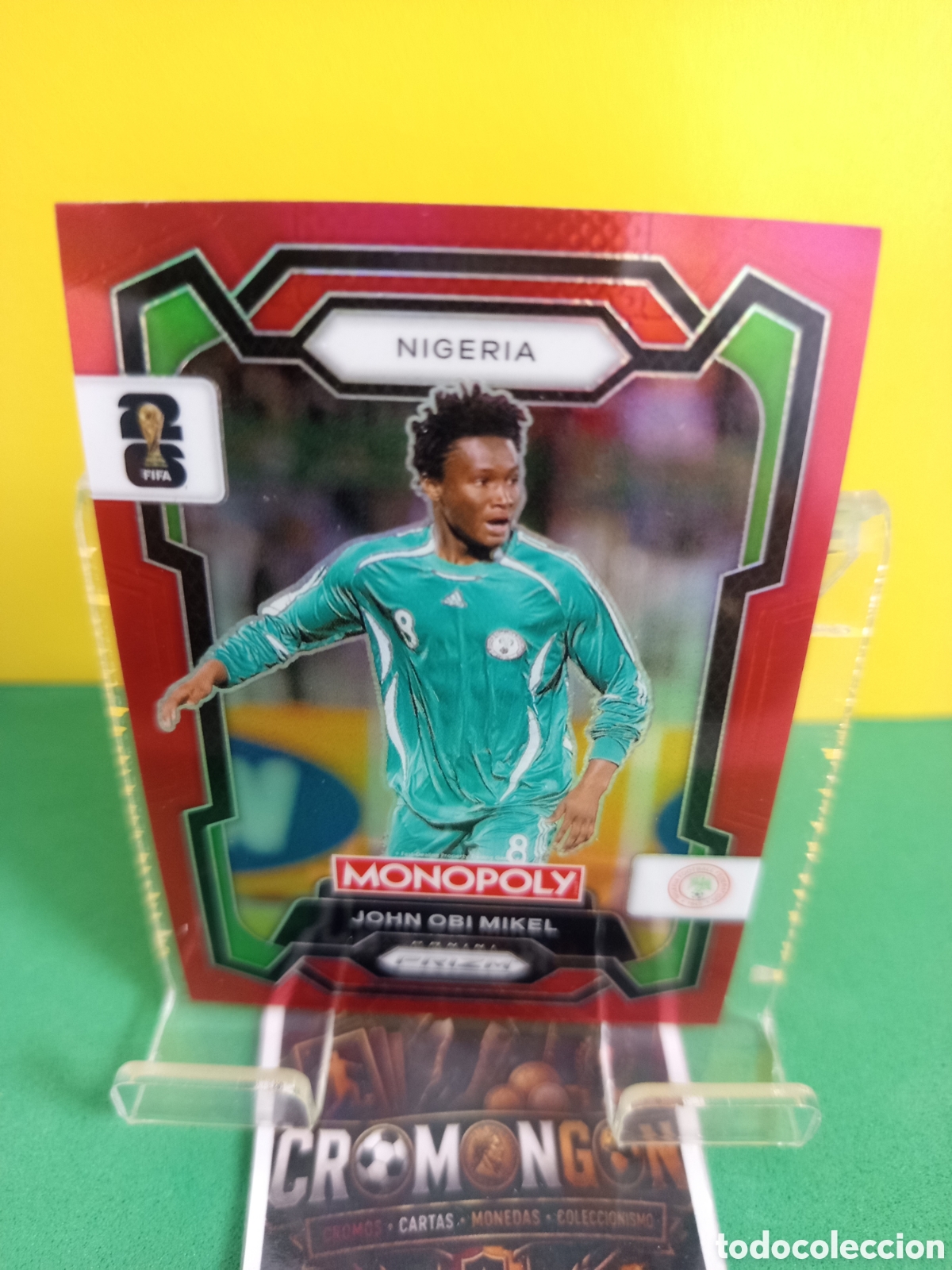 Cromos de f&uacute;tbol: ❇️ CROMO ⚽ CARD 81.- JOHN OBI MIKEL -BORDE ROJO- (NIGERIA) MONOPOLY PRIZM MUNDIAL 2026 (PANINI) ❇️