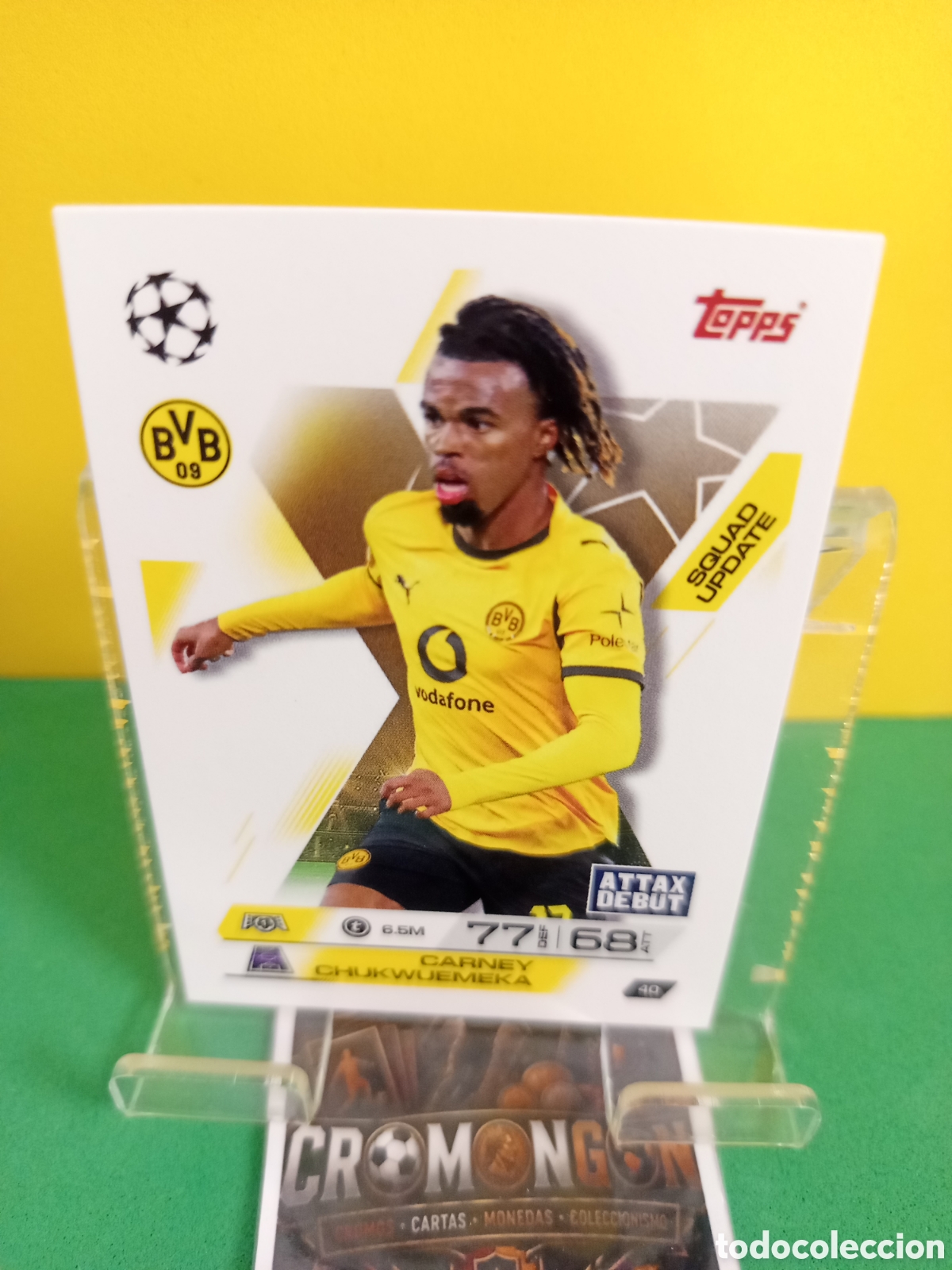 Cromos de f&uacute;tbol: ❇️ CROMO ⚽ CARD 40 CARNEY CHUKWUEMEKA BORUSSIA DORTMUND MATCH ATTAX EXTRA CHAMPIONS LEAGUE 25 26 ❇️