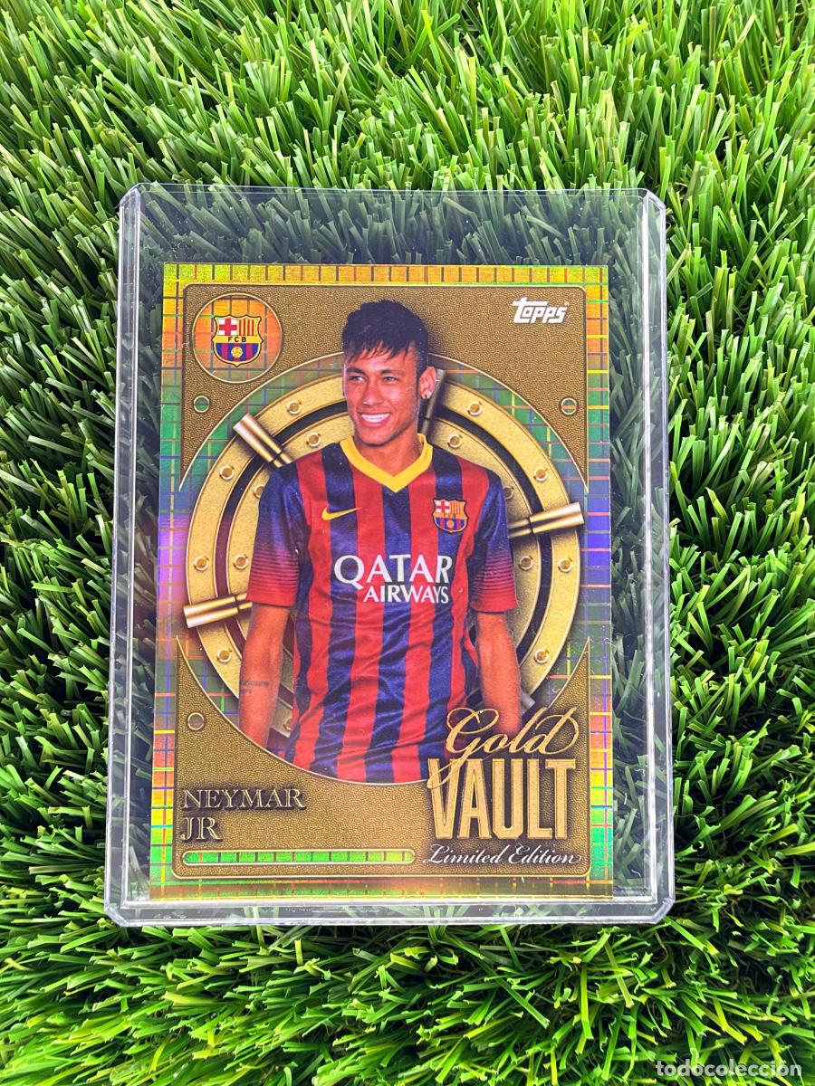 Cromos de f&uacute;tbol: N&ordm; GV-8 Neymar Jr Gold Vault Topps FC Barcelona Fan Set 25 26