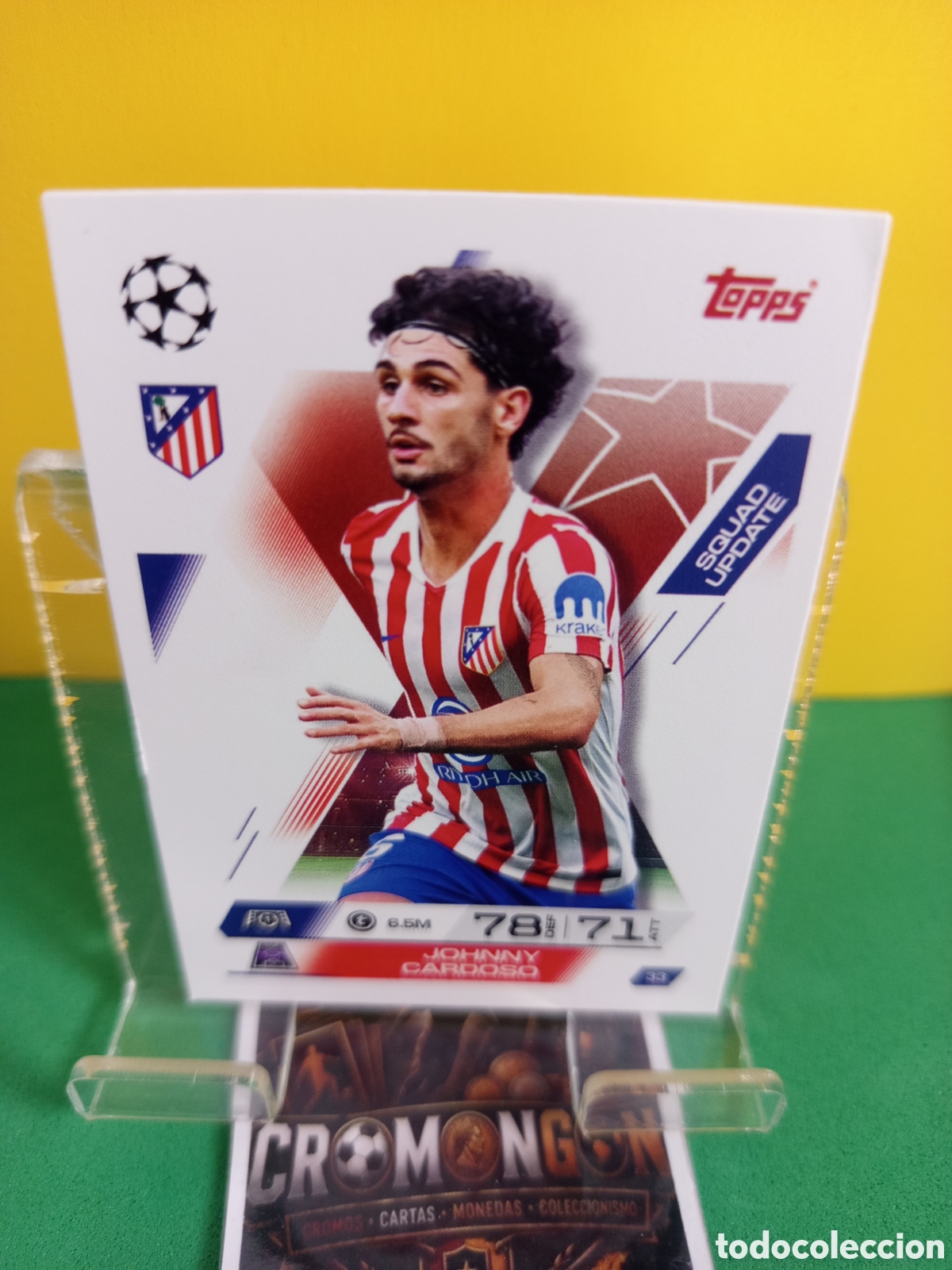 Cartes &agrave; collectionner de Football: ❇️ CROMO ⚽ CARD 33 JONNY CARDOSO - ATL&Eacute;TICO DE MADRID - (MATCH ATTAX EXTRA CHAMPIONS 2025 26 ❇️