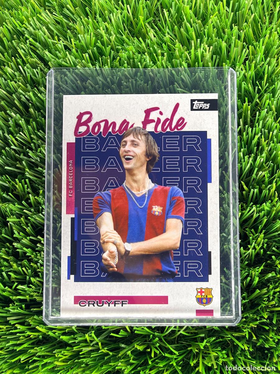 Cromos de f&uacute;tbol: N&ordm; 21 Johan Cruyff Bonafide Baller Topps FC Barcelona Team Set 25 26