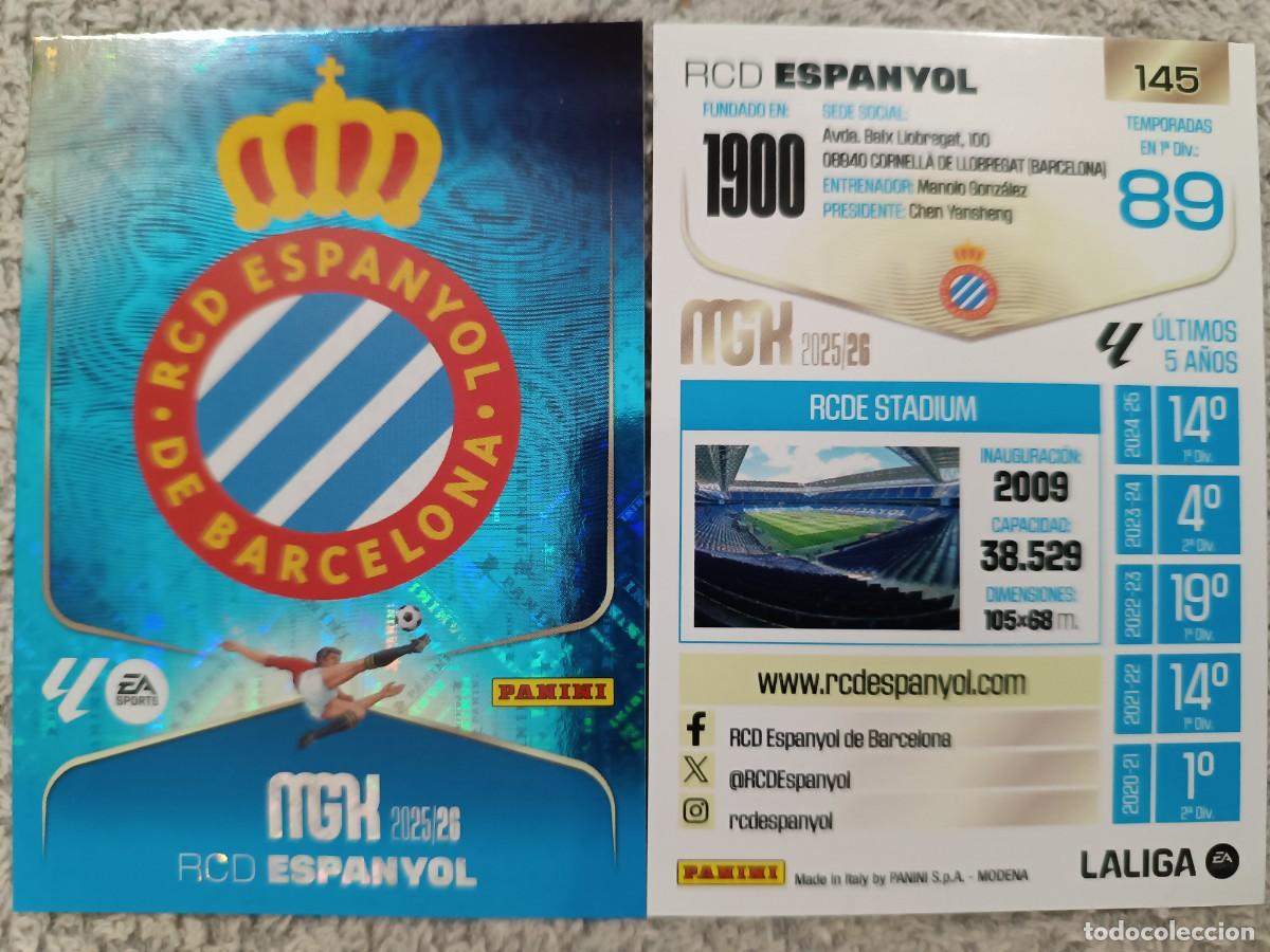 Cromos de f&uacute;tbol: MEGACRACKS 2025-2026 145 RCD ESPA&Ntilde;OL