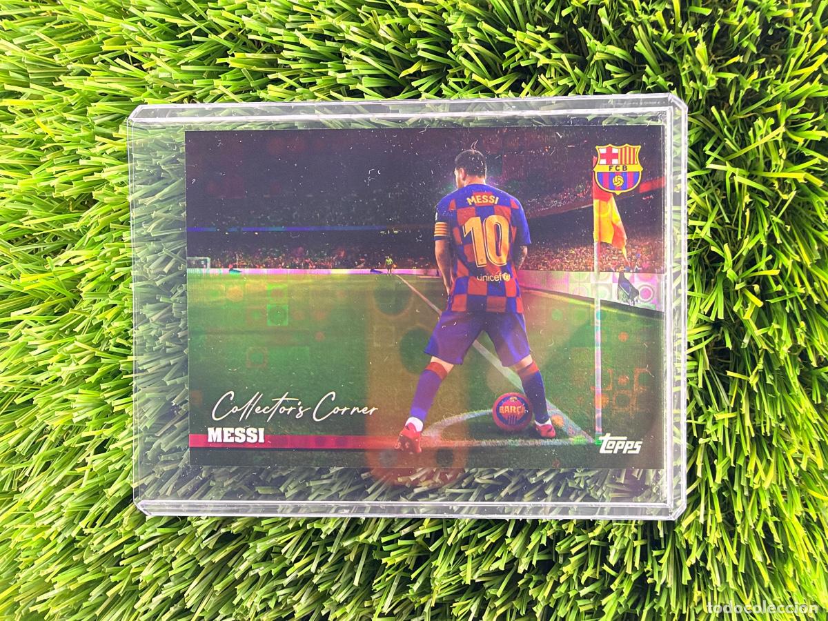 Cromos de f&uacute;tbol: N&ordm; 40 Lionel Messi Halo Paralell Collectors Corner Topps FC Barcelona Team Set 25 26
