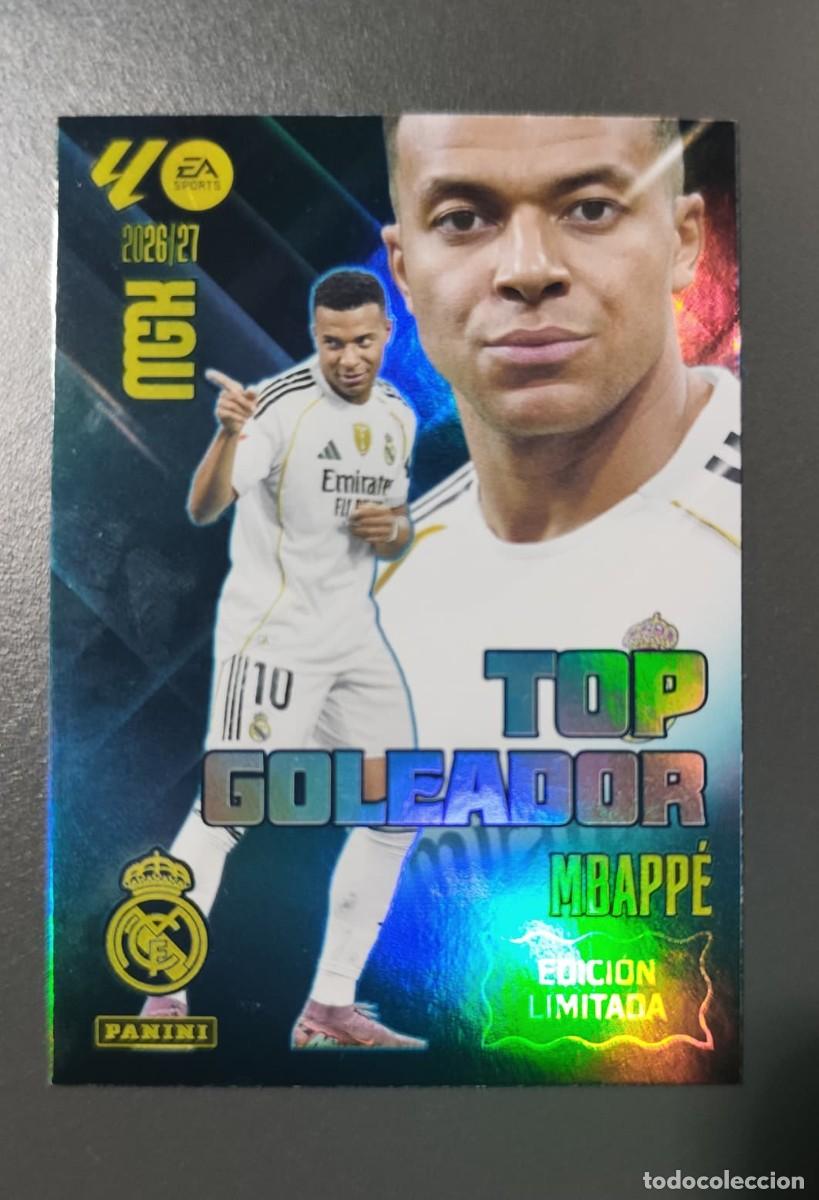 Cromos de f&uacute;tbol: MEGACRACKS PANINI LIGA 2026 2027 26 27 - CARD Mbappe top goleador edici&oacute;n limitada REAL MADRID