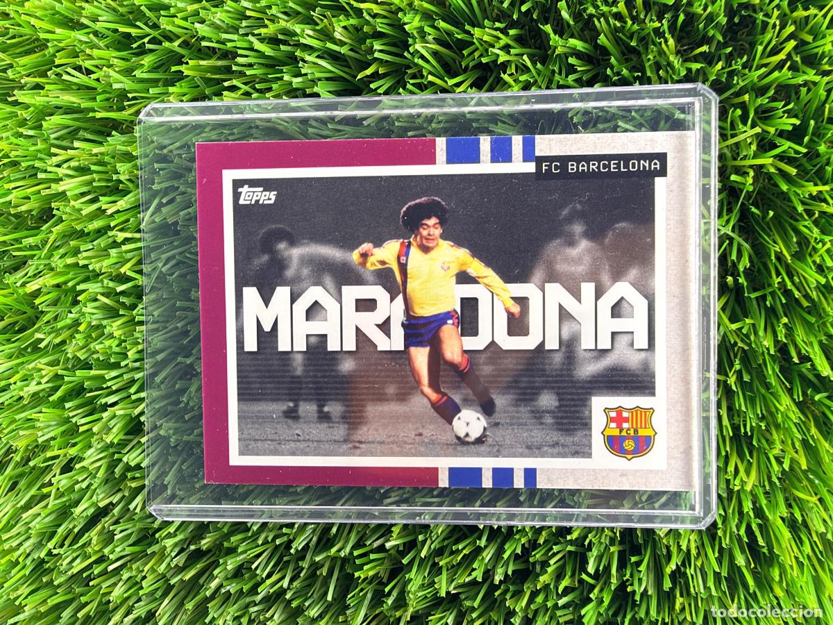 Cromos de f&uacute;tbol: N&ordm; 47 Diego Maradona We Want The Ball Topps FC Barcelona Team Set 25 26