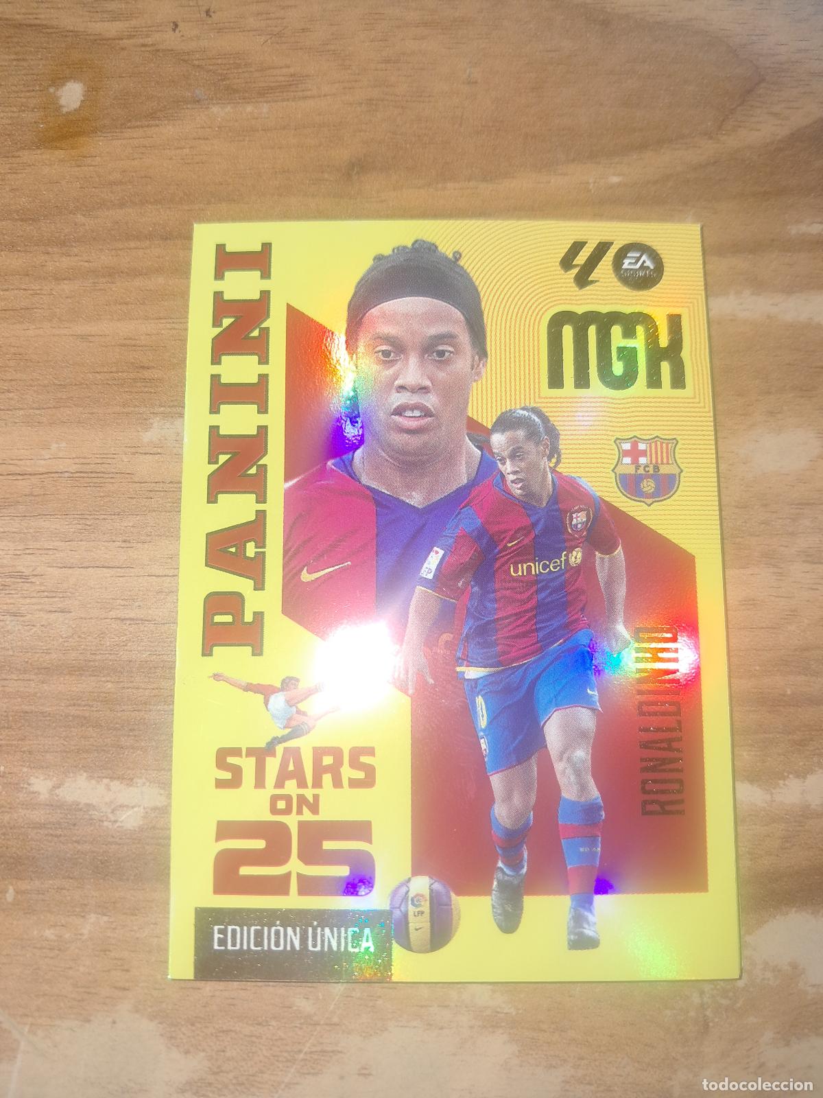 Cromos de f&uacute;tbol: CARD MEGACRACKS TEMPORADA 26/27: PANINI STARS ON 25 EDICI&Oacute;N &Uacute;NICA RONALDINHO, N&deg; 436