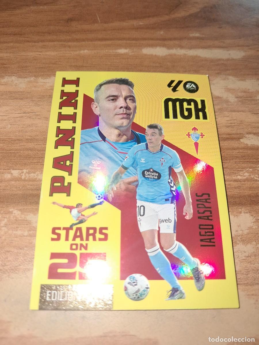 Cromos de Futebol: CARD MEGACRACKS TEMPORADA 26/27: PANINI STARS ON 25 EDICI&Oacute;N &Uacute;NICA IAGO ASPAS, N&deg; 444