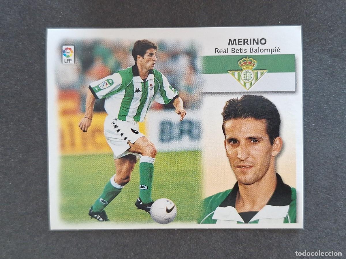 Cromos de f&uacute;tbol: L5 MERINO REAL BETIS BALOMPIE LIGA ESTE 1999 2000 99 00 NUNCA PEGADO SIN PEGAR