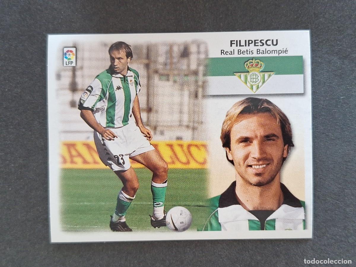 Cromos de f&uacute;tbol: L5 FILIPESCU REAL BETIS BALOMPIE LIGA ESTE 1999 2000 99 00 NUNCA PEGADO SIN PEGAR