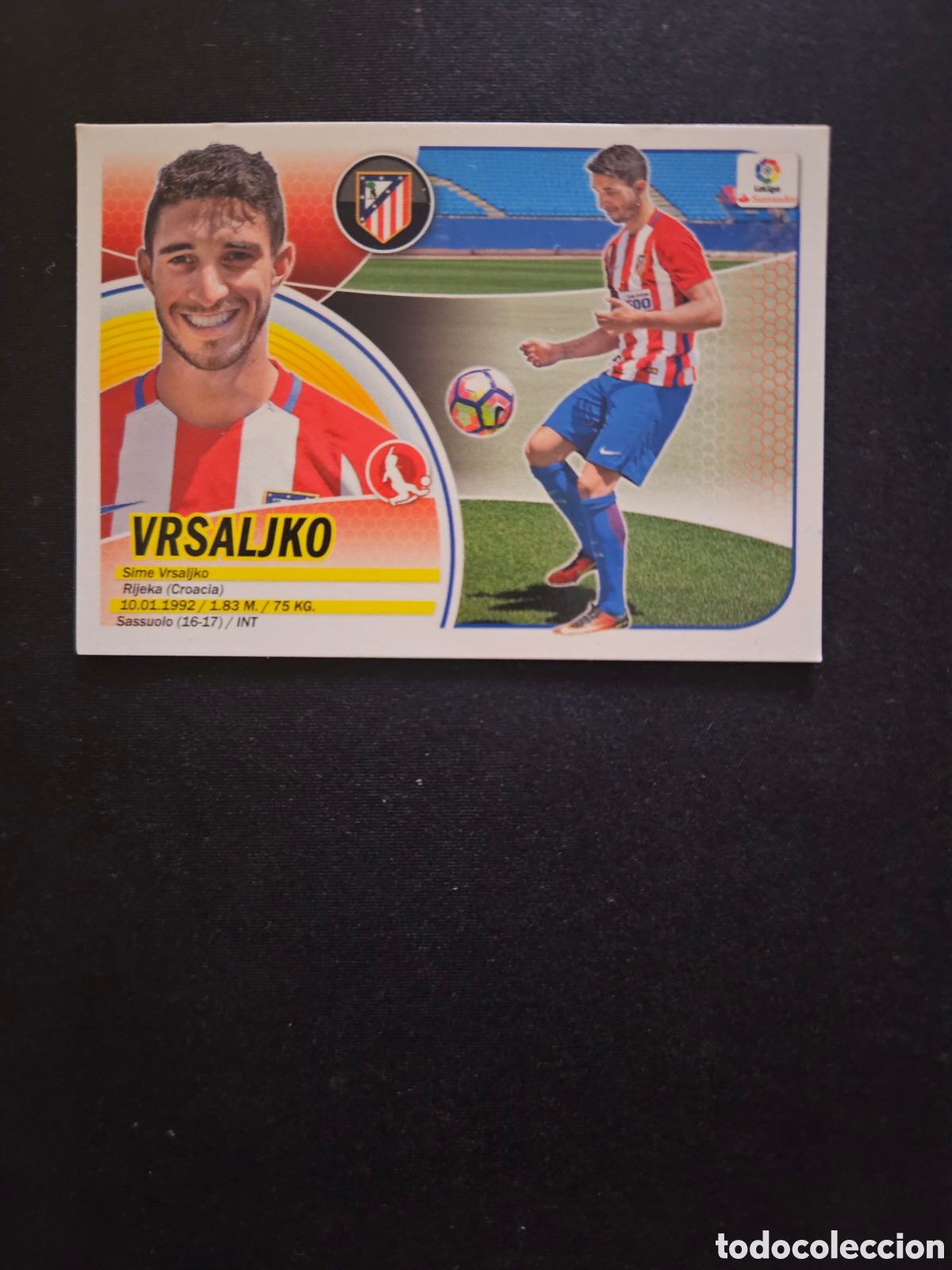 Cromos de f&uacute;tbol: VRSALJKO N&ordm; 20 &Uacute;LTIMOS FICHAJES ATL&Eacute;TICO DE MADRID &ndash; LIGA ESTE 2016-17 PANINI
