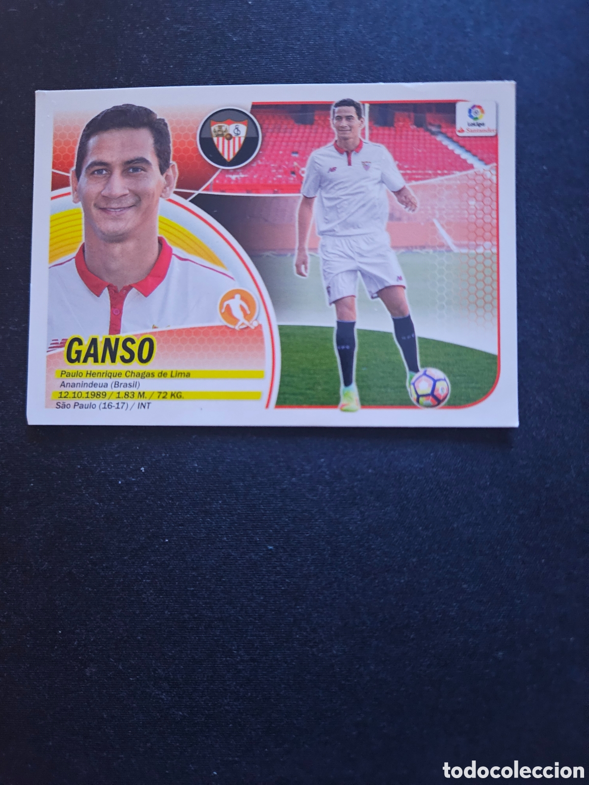 Cromos de f&uacute;tbol: GANSO N&ordm; 21 &Uacute;LTIMOS FICHAJES SEVILLA FC &ndash; LIGA ESTE 2016-17 PANINI