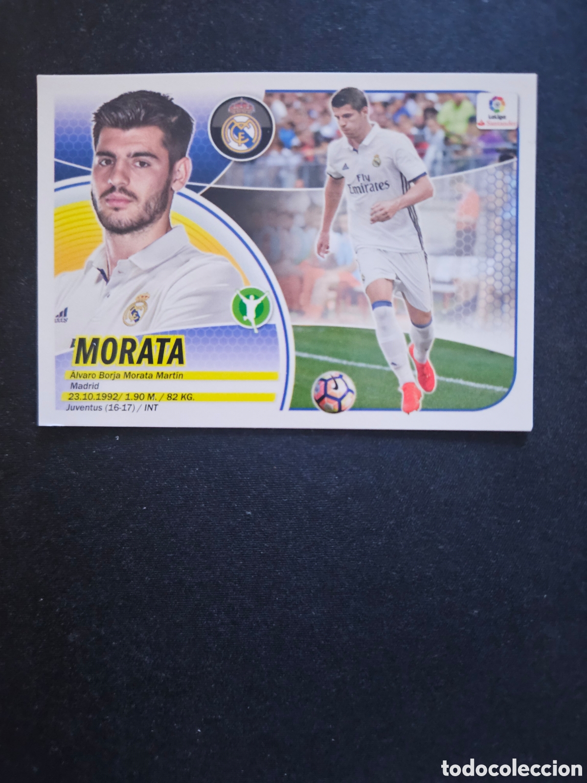Cromos de f&uacute;tbol: MORATA N&ordm; 23 &Uacute;LTIMOS FICHAJES REAL MADRID &ndash; LIGA ESTE 2016-17 PANINI