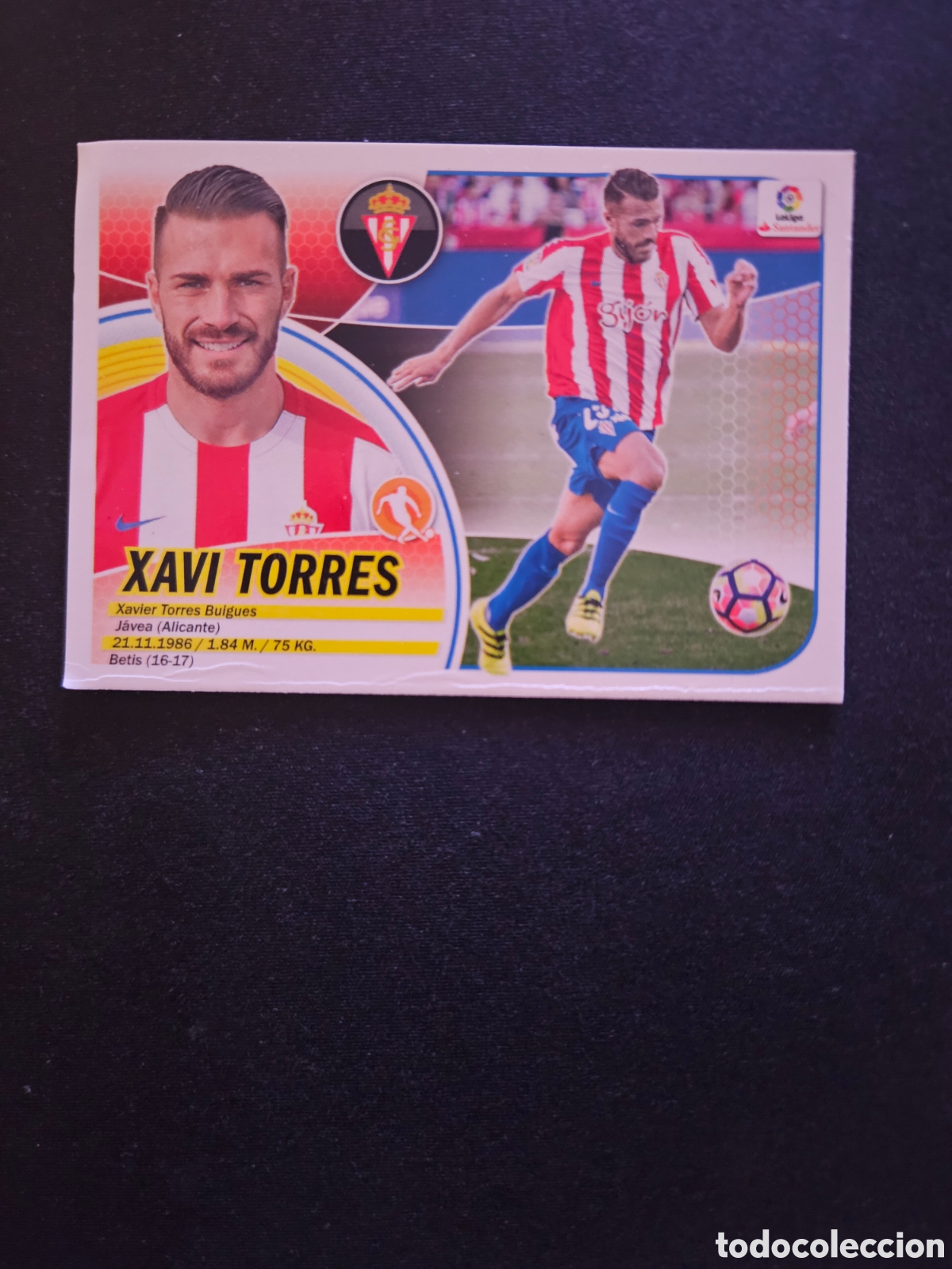 Cromos de f&uacute;tbol: XAVI TORRES N&ordm; 42 &Uacute;LTIMOS FICHAJES SPORTING GIJ&Oacute;N &ndash; LIGA ESTE 2016-17 PANINI