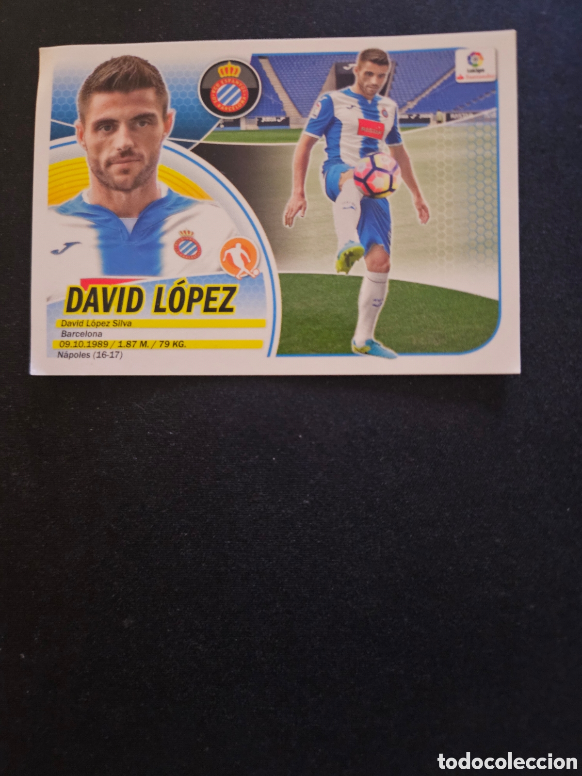 Cromos de f&uacute;tbol: DAVID L&Oacute;PEZ N&ordm; 47 &Uacute;LTIMOS FICHAJES ESPANYOL &ndash; LIGA ESTE 2016-17 PANINI