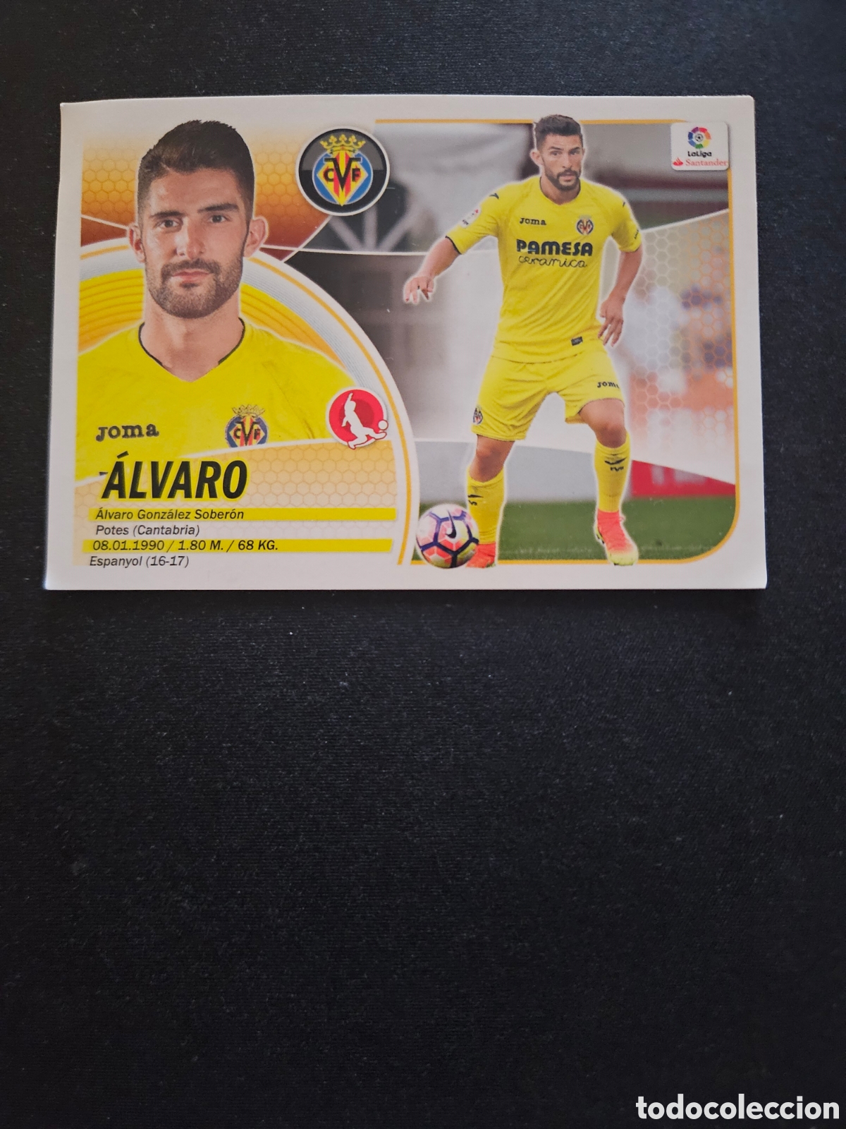 Cromos de f&uacute;tbol: &Aacute;LVARO N&ordm; 49 &Uacute;LTIMOS FICHAJES VILLARREAL CF &ndash; LIGA ESTE 2016-17 PANINI