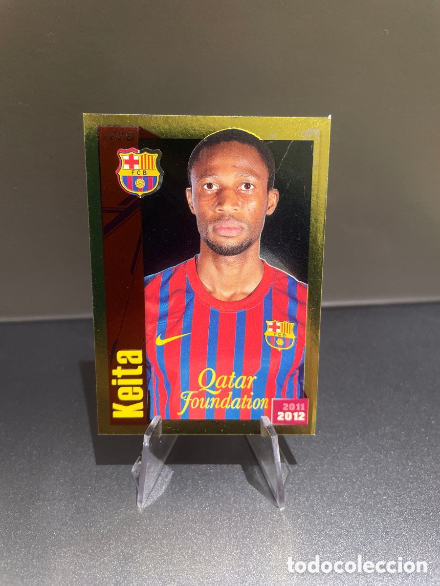 Cromos de f&uacute;tbol: Keita 80 Dorado brillante Panini FC Barcelona 2011-12 Coleccion Oficial Cromos