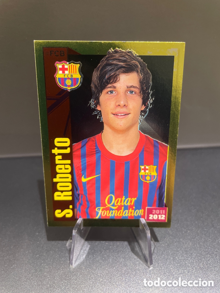 Cromos de f&uacute;tbol: Sergi Roberto 175 Dorado brillante Panini FC Barcelona 2011-12 Coleccion Oficial Cromos