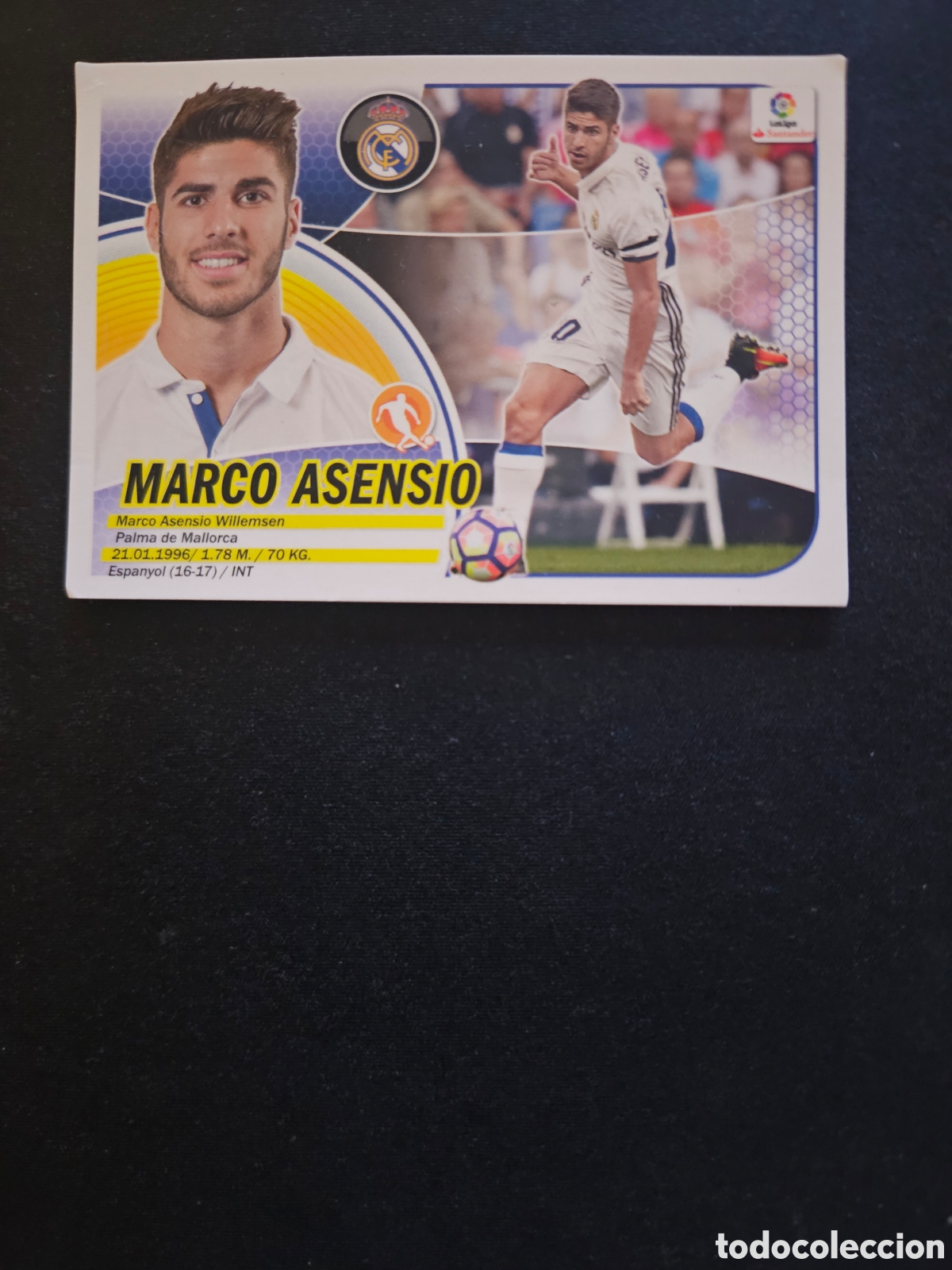 Cromos de f&uacute;tbol: MARCO ASENSIO N&ordm; 60 &Uacute;LTIMOS FICHAJES REAL MADRID &ndash; LIGA ESTE 2016-17 PANINI
