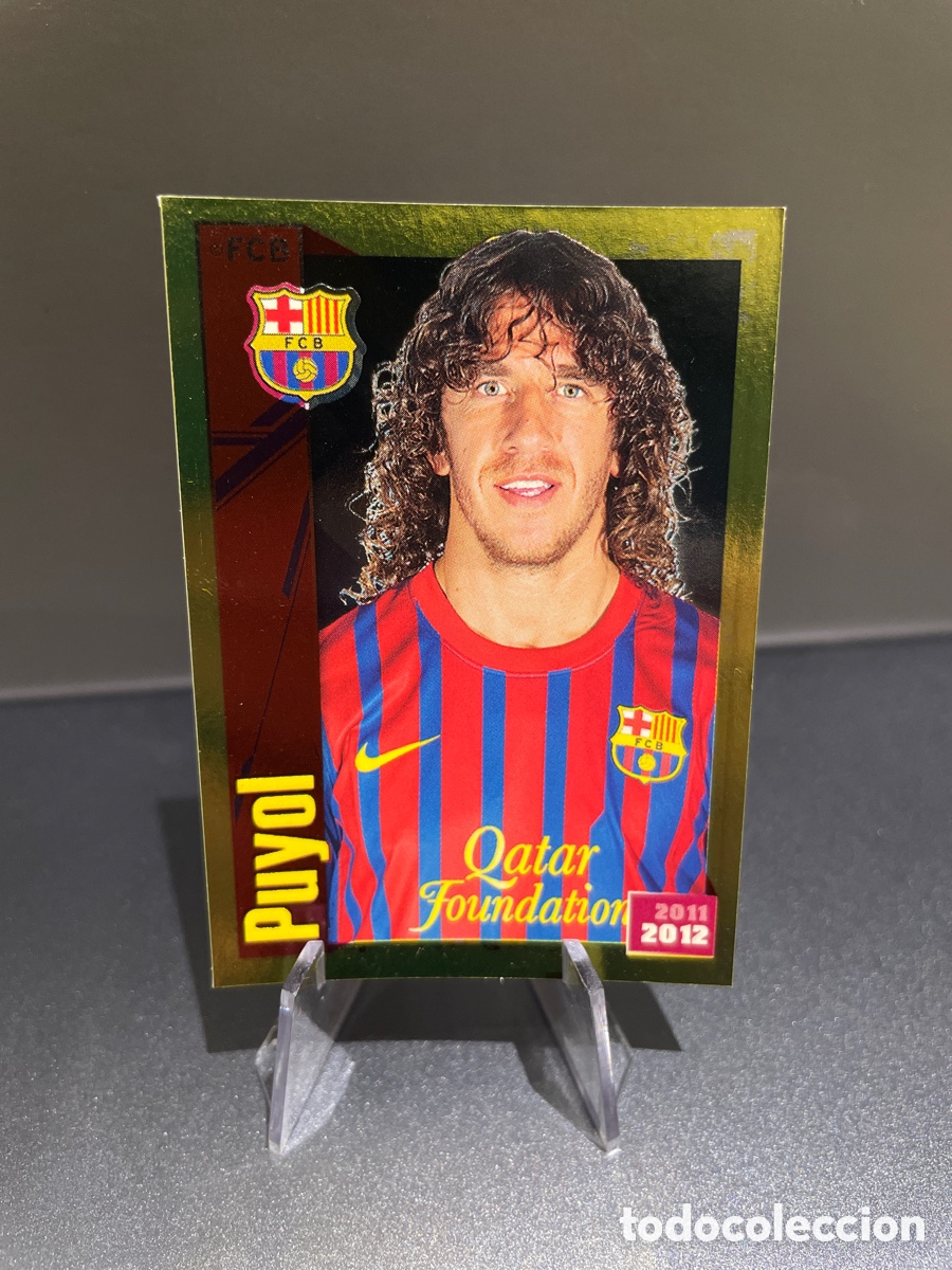 Cromos de f&uacute;tbol: Puyol 44 Dorado brillante Panini FC Barcelona 2011-12 Coleccion Oficial Cromos