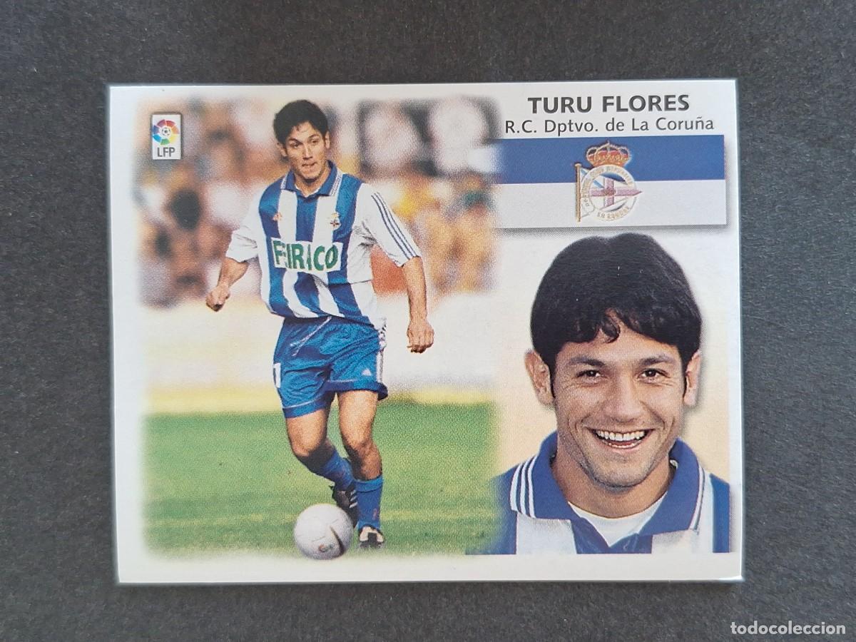 Cromos de f&uacute;tbol: L5 TURU FLORES DEPORTIVO DE LA CORU&Ntilde;A LIGA ESTE 1999 2000 99 00 NUNCA PEGADO SIN PEGAR