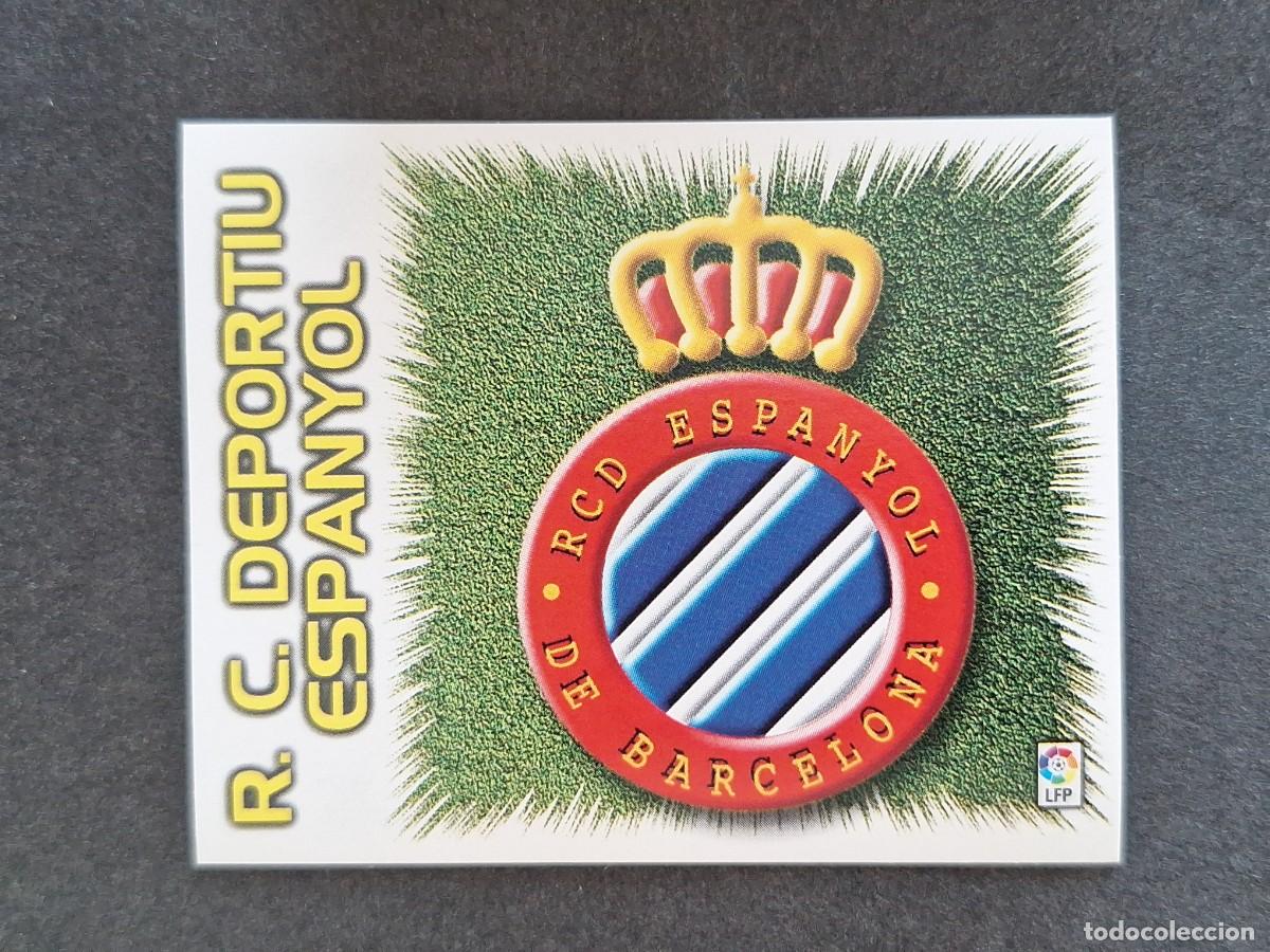 Cromos de f&uacute;tbol: L5 ESCUDO R. C. D. ESPA&Ntilde;OL LIGA ESTE 1999 2000 99 00 NUNCA PEGADO SIN PEGAR