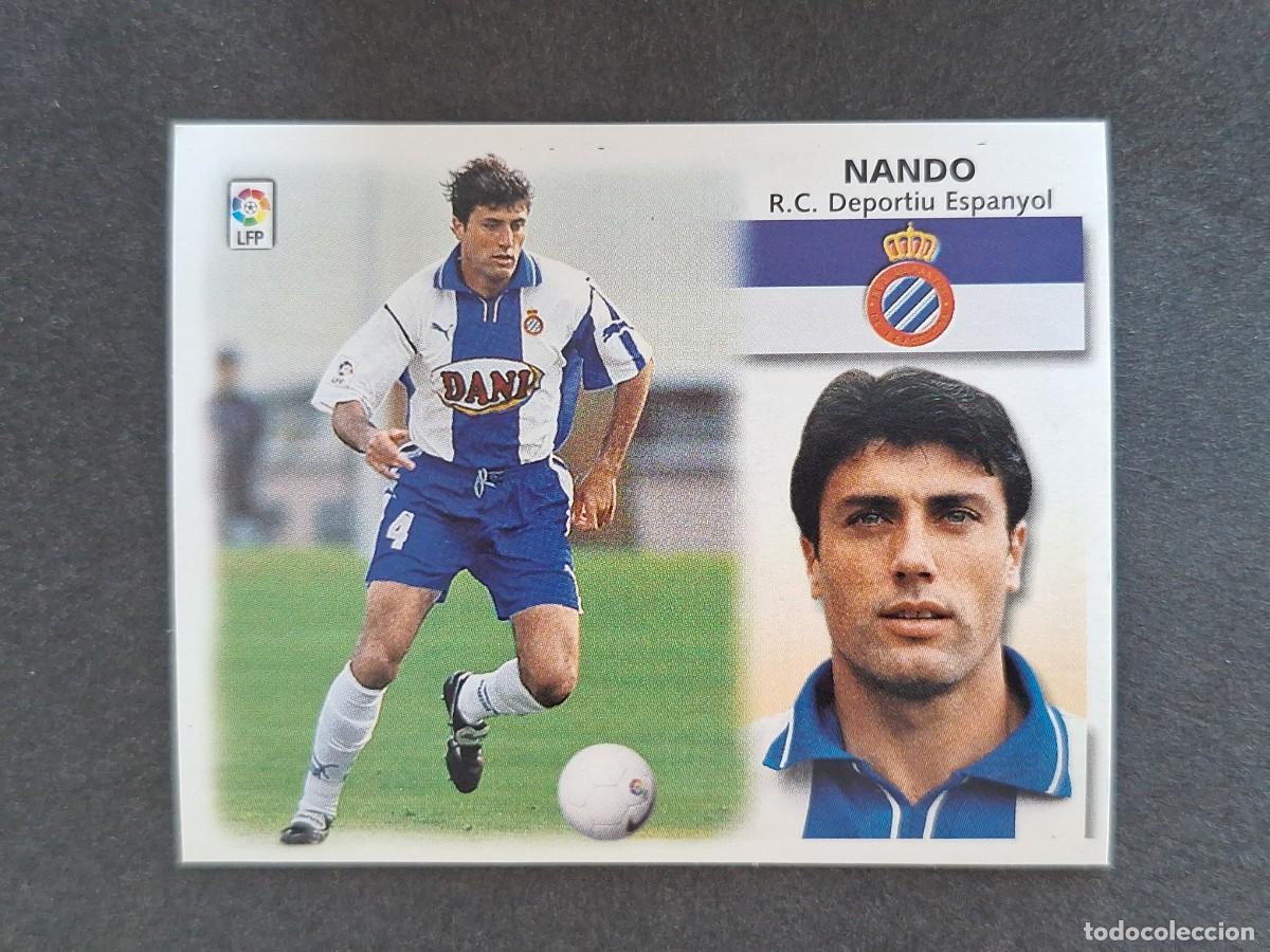 Cromos de f&uacute;tbol: L5 NANDO R. C. D. ESPA&Ntilde;OL LIGA ESTE 1999 2000 99 00 NUNCA PEGADO SIN PEGAR