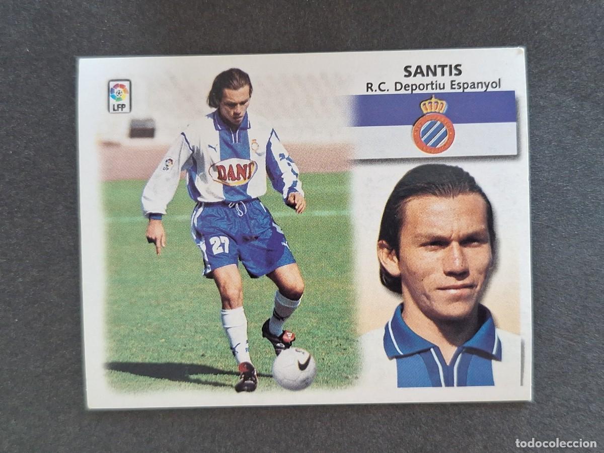 Cromos de f&uacute;tbol: L5 SANTIS R. C. D. ESPA&Ntilde;OL LIGA ESTE 1999 2000 99 00 NUNCA PEGADO SIN PEGAR