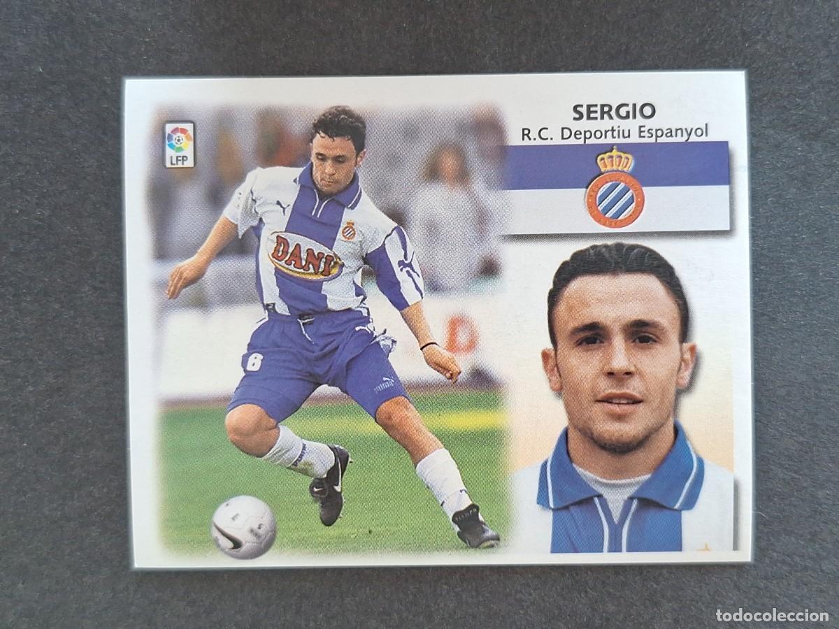 Cromos de f&uacute;tbol: L5 SERGIO R. C. D. ESPA&Ntilde;OL LIGA ESTE 1999 2000 99 00 NUNCA PEGADO SIN PEGAR