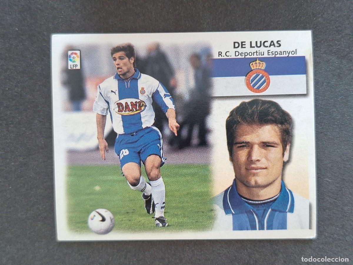 Cromos de f&uacute;tbol: L5 DE LUCAS R. C. D. ESPA&Ntilde;OL LIGA ESTE 1999 2000 99 00 NUNCA PEGADO SIN PEGAR