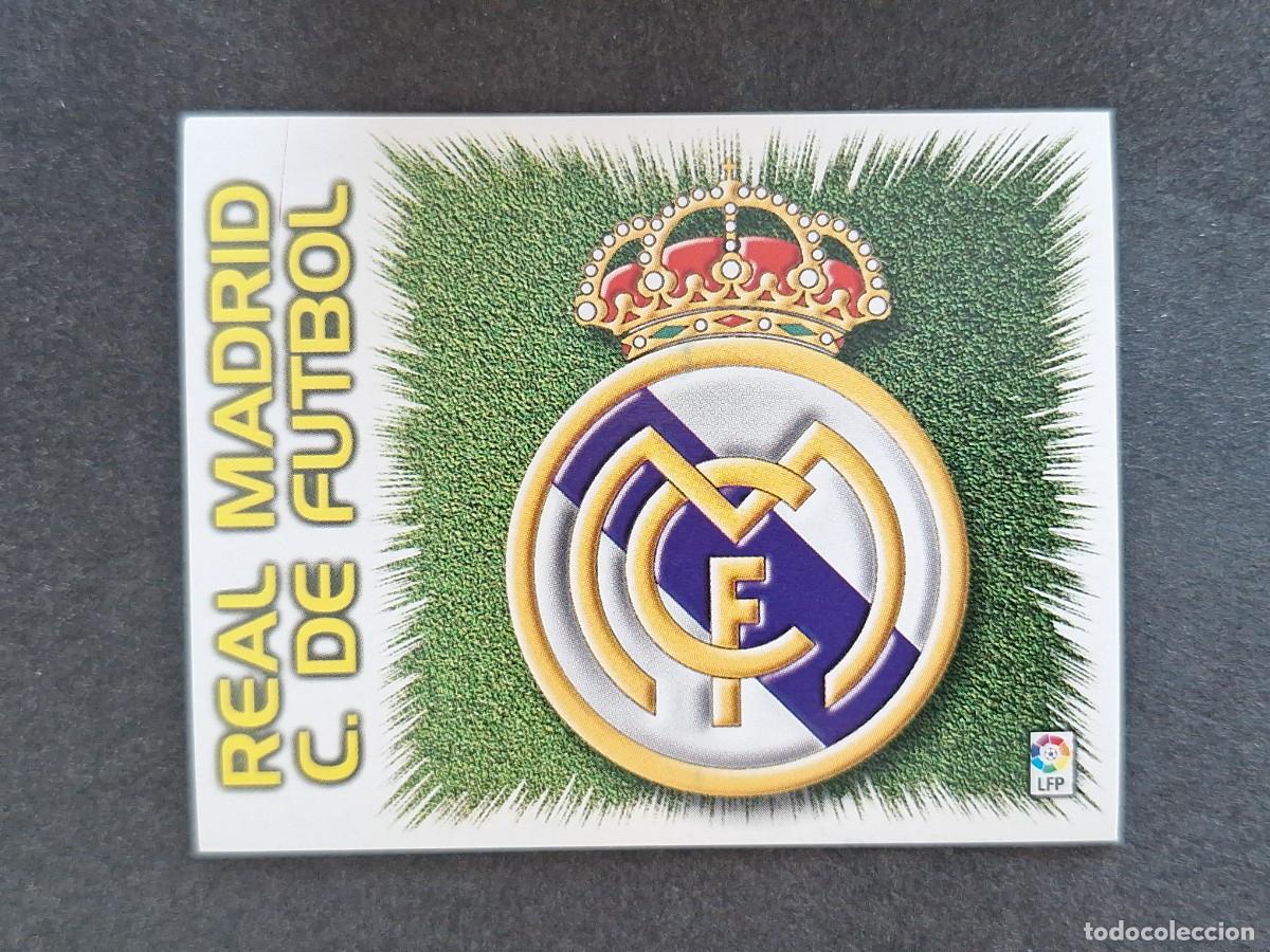 Cromos de f&uacute;tbol: L5 ESCUDO REAL MADRID LIGA ESTE 1999 2000 99 00 NUNCA PEGADO SIN PEGAR
