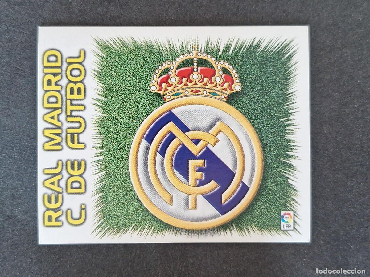 Cromos de f&uacute;tbol: L5 ESCUDO REAL MADRID LIGA ESTE 1999 2000 99 00 NUNCA PEGADO SIN PEGAR