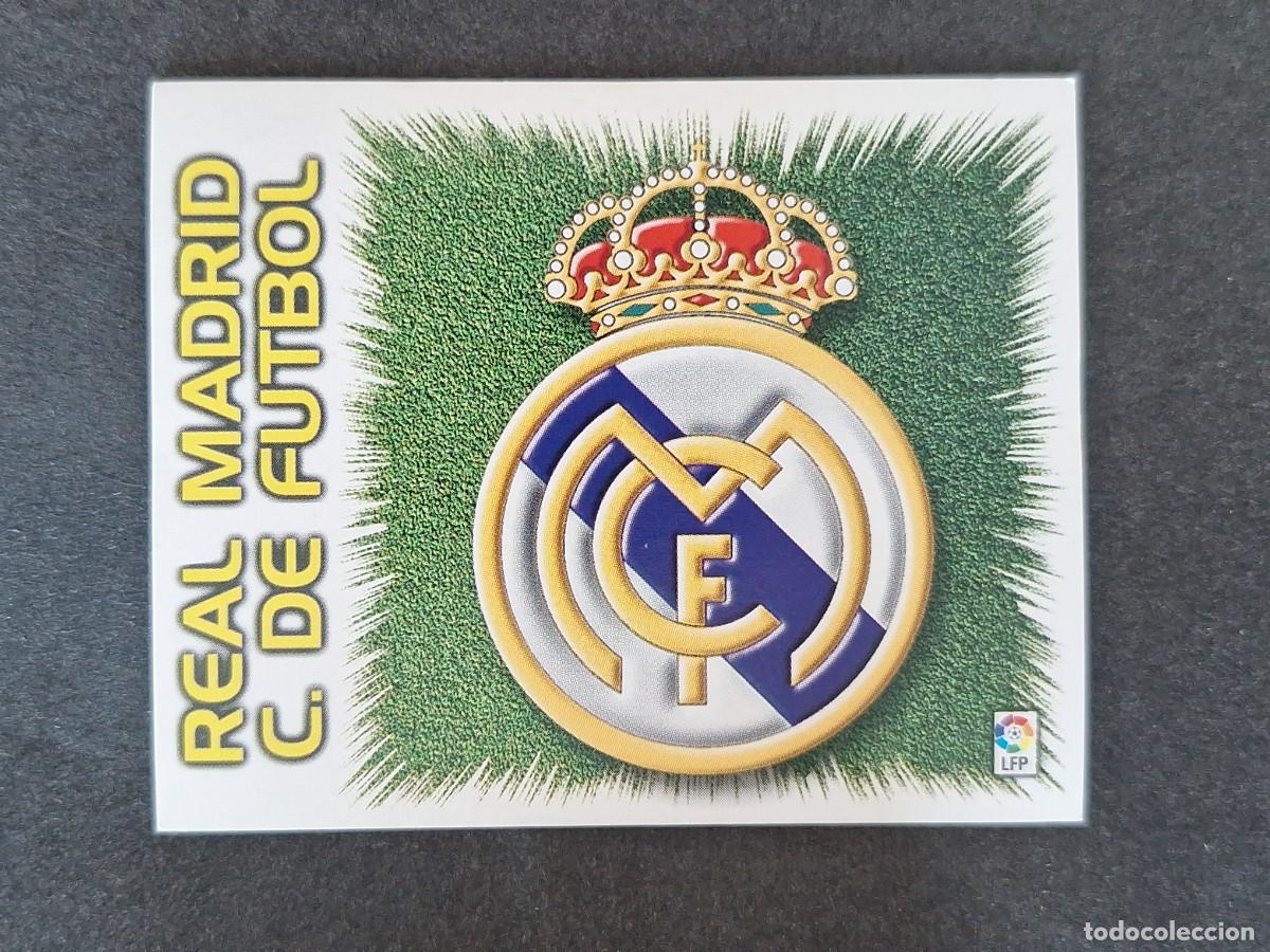 Cromos de f&uacute;tbol: L5 ESCUDO REAL MADRID LIGA ESTE 1999 2000 99 00 NUNCA PEGADO SIN PEGAR