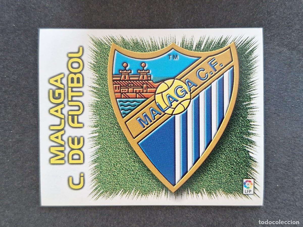 Cromos de f&uacute;tbol: L5 ESCUDO MALAGA C. F. LIGA ESTE 1999 2000 99 00 NUNCA PEGADO SIN PEGAR