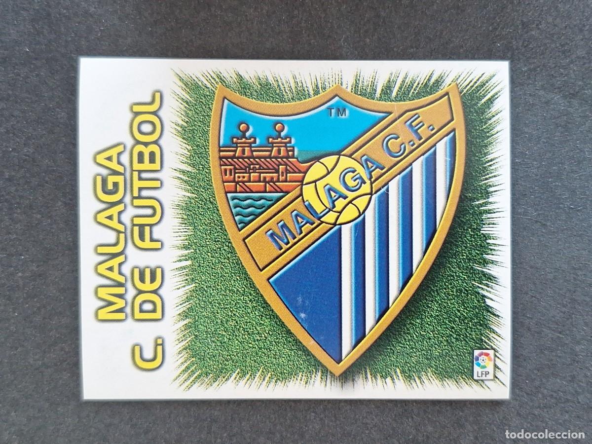 Cromos de f&uacute;tbol: L5 ESCUDO MALAGA C. F. LIGA ESTE 1999 2000 99 00 NUNCA PEGADO SIN PEGAR