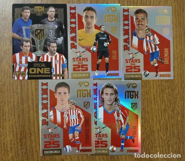 Football Stickers: Set Completo Atletico Madrid Megacracks 2027 Box Premium Panini
