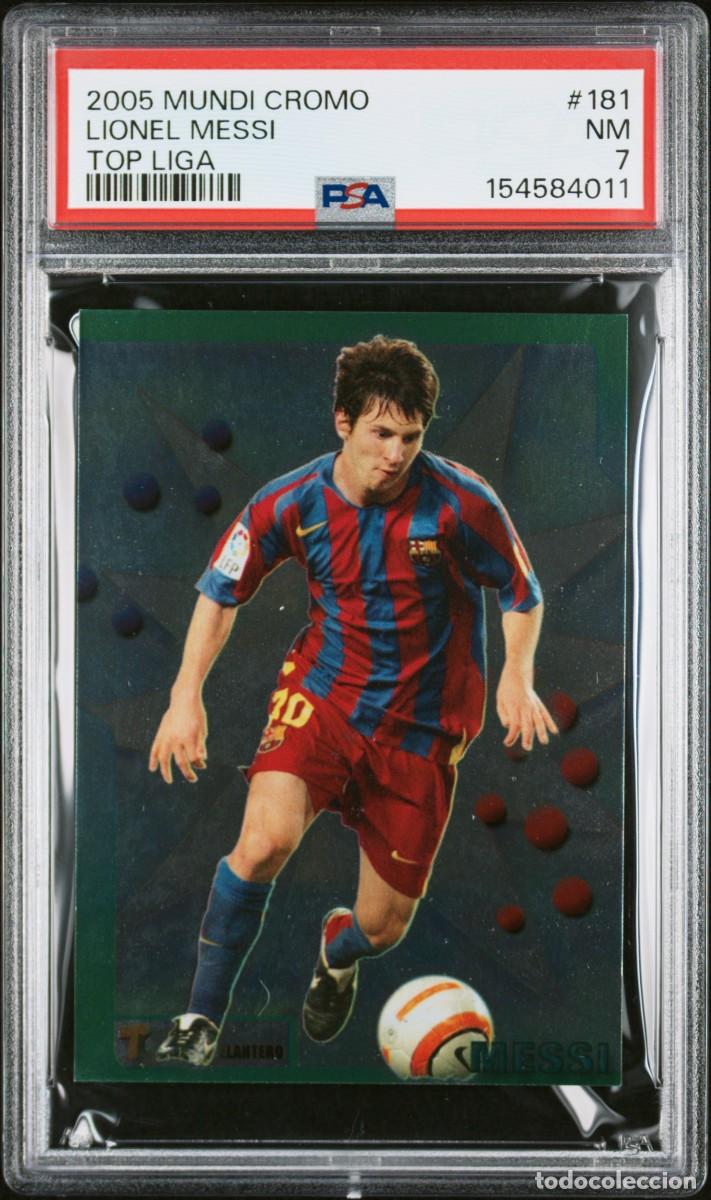 Cartes &agrave; collectionner de Football: Messi #181 FC Barcelona Mundicromo Top Liga 2005 06 PSA 7