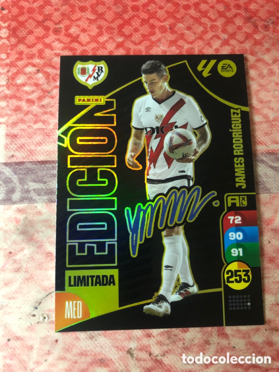 Cartes &agrave; collectionner de Football: JAMES RODRIGUEZ RAYO EDICION LIMITADA FIRMADA NUEVO ADRENALYN XL 24 25 2024 2025 LIGA PANINI FUTBOL