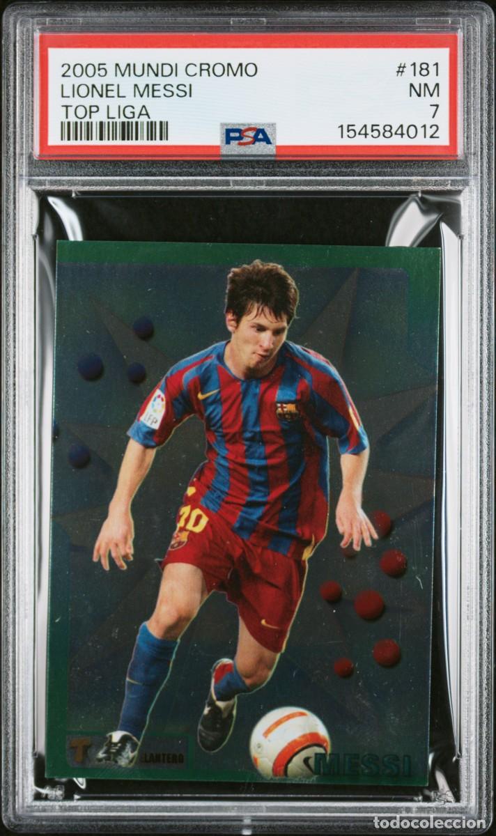 Cartes &agrave; collectionner de Football: Messi #181 FC Barcelona Mundicromo Top Liga 2005 06 PSA 7