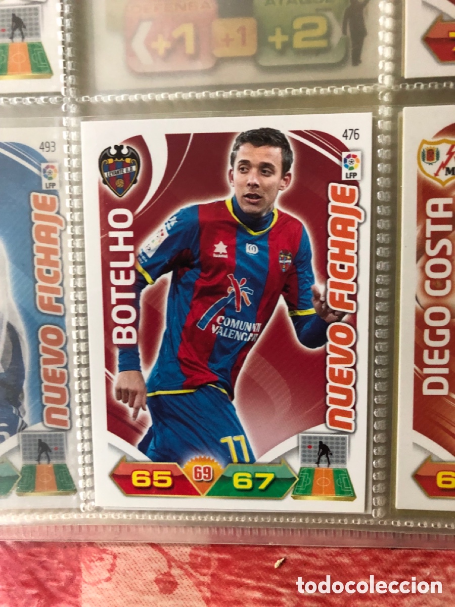 Cromos de f&uacute;tbol: L2 BOTELHO LEVANTE U. D. 476 NUEVO FICHAJE PANINI ADRENALYN XL LIGA 2011/2012 11 12