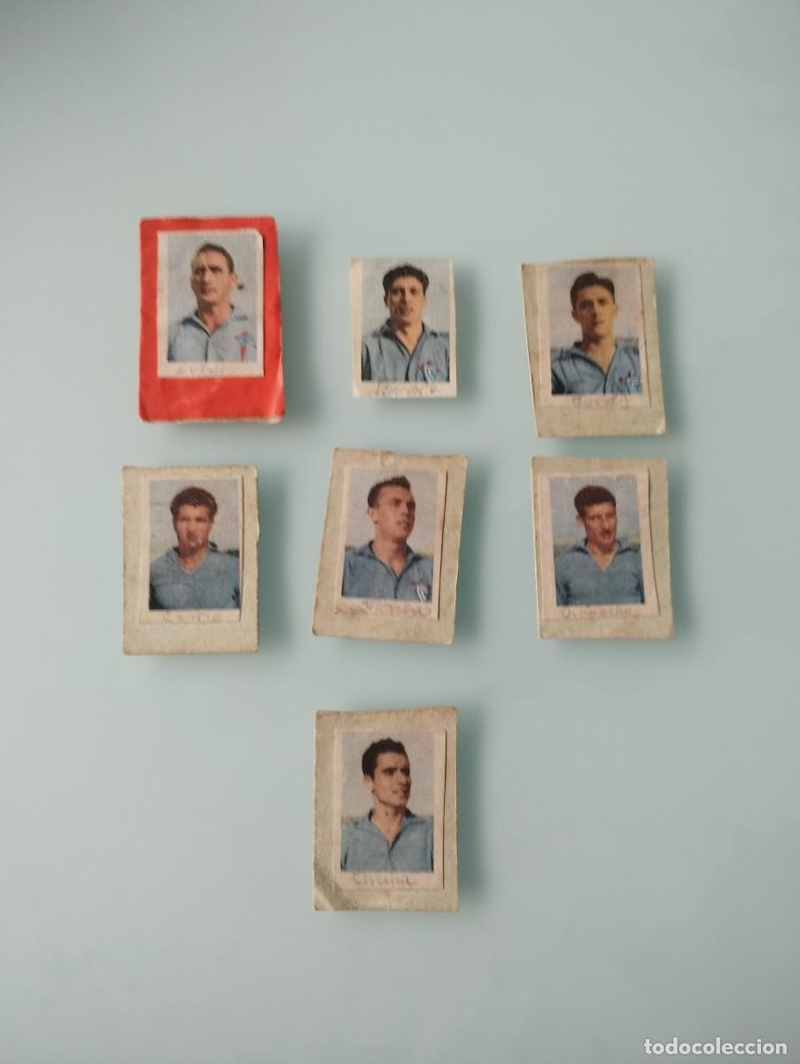 Cromos de f&uacute;tbol: Lote 7 cromos del Celta de Vigo temporada 1953-1954-1955