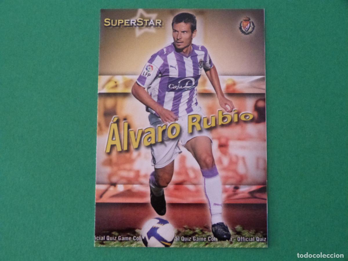 Cromos de f&uacute;tbol: TRADING CARD FUTBOL ALVARO RUBIO REAL VALLADOLID MATE 428 FICHAS LIGA MUNDICROMO 2009-2010/09-10