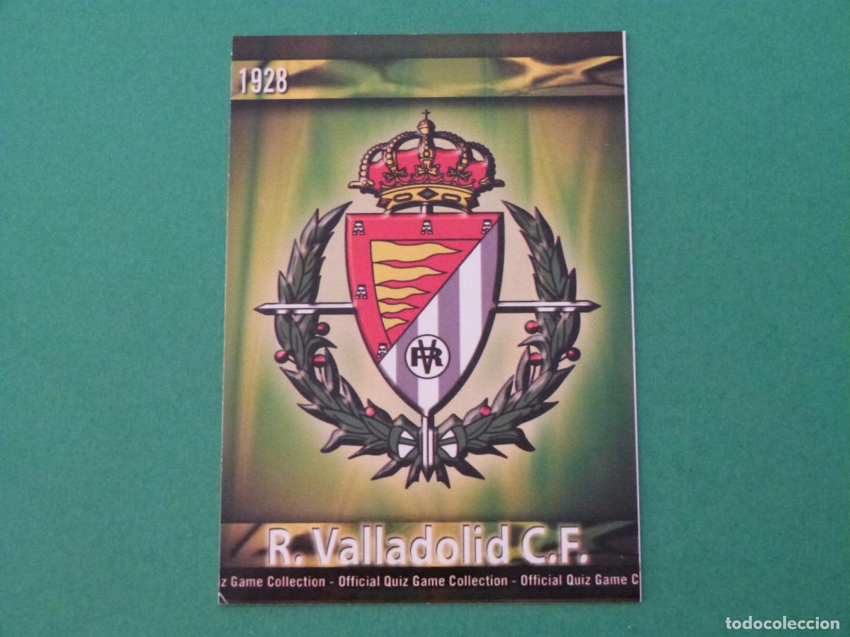 Cromos de f&uacute;tbol: TRADING CARD FUTBOL ESCUDO REAL VALLADOLID MATE N&ordm; 406 FICHAS LIGA MUNDICROMO 2009-2010/09-10