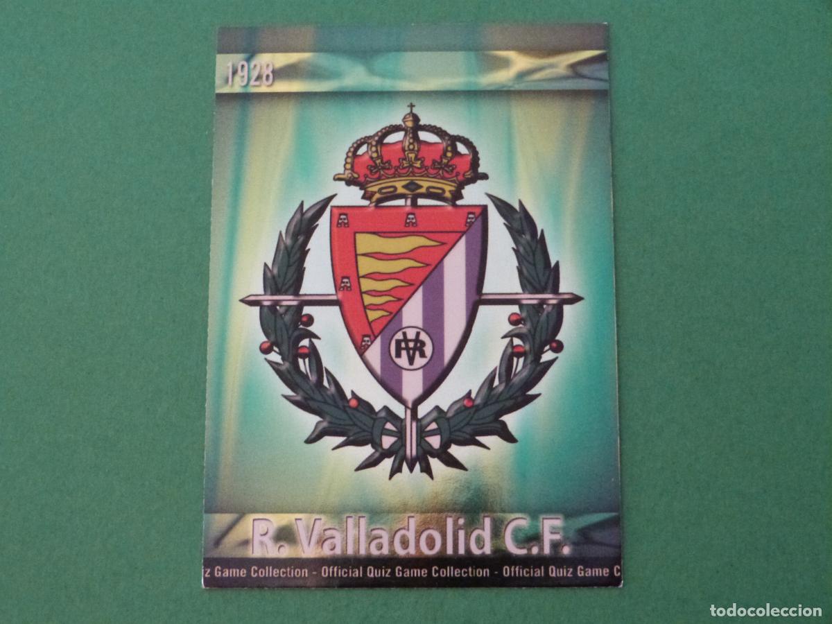 Cromos de f&uacute;tbol: TRADING CARD FUTBOL ESCUDO REAL VALLADOLID BRILLO N&ordm; 406 FICHAS LIGA MUNDICROMO 2009-2010/09-10