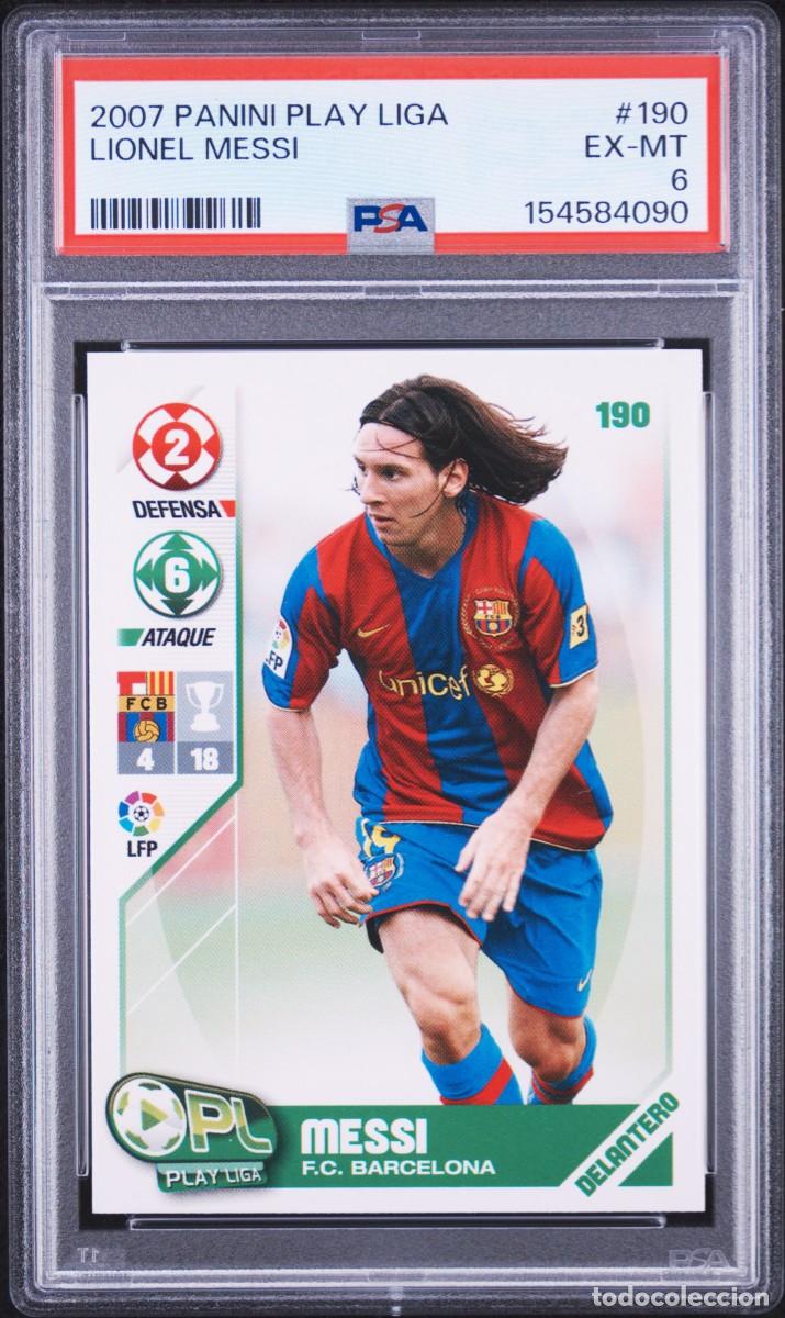 Cromos de Futebol: Messi #190 FC Barcelona Panini Play Liga 2007 08 Psa 6