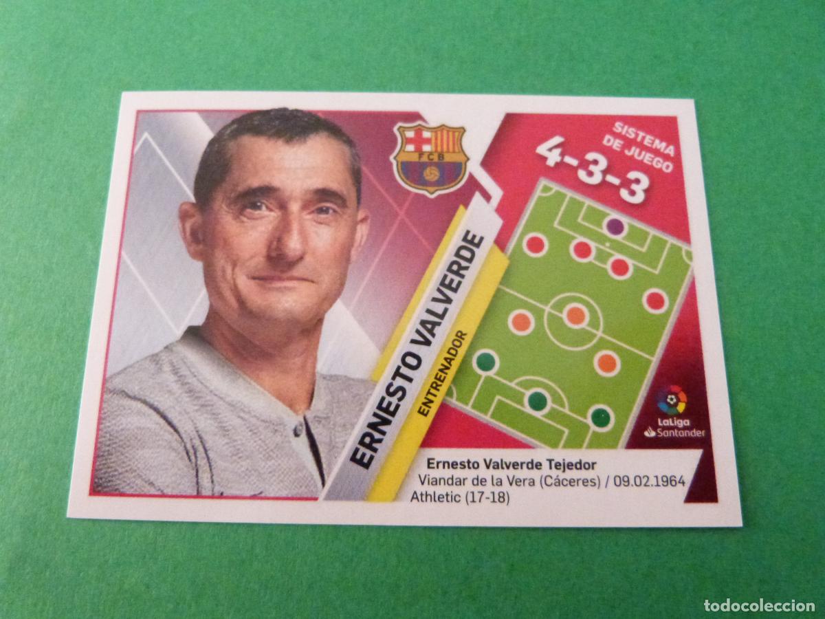 Cartes &agrave; collectionner de Football: CROMO FUTBOL ERNESTO VALVERDE F.C. BARCELONA SIN PEGAR N&ordm; 8 LIGA ESTE 2019-2020/19-20 PANINI