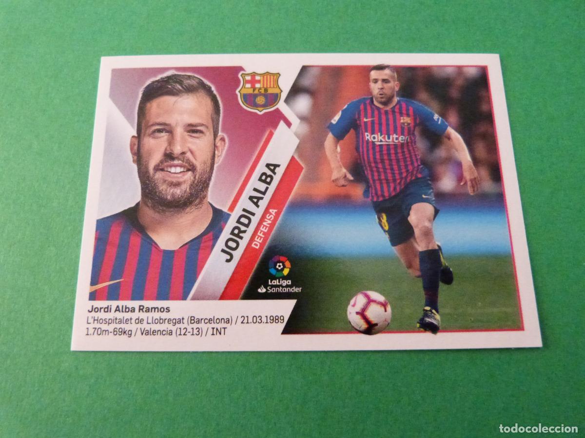 Cromos de f&uacute;tbol: CROMO FUTBOL JORDI ALBA F.C. BARCELONA SIN PEGAR N&ordm; 7 LIGA ESTE 2019-2020/19-20 PANINI