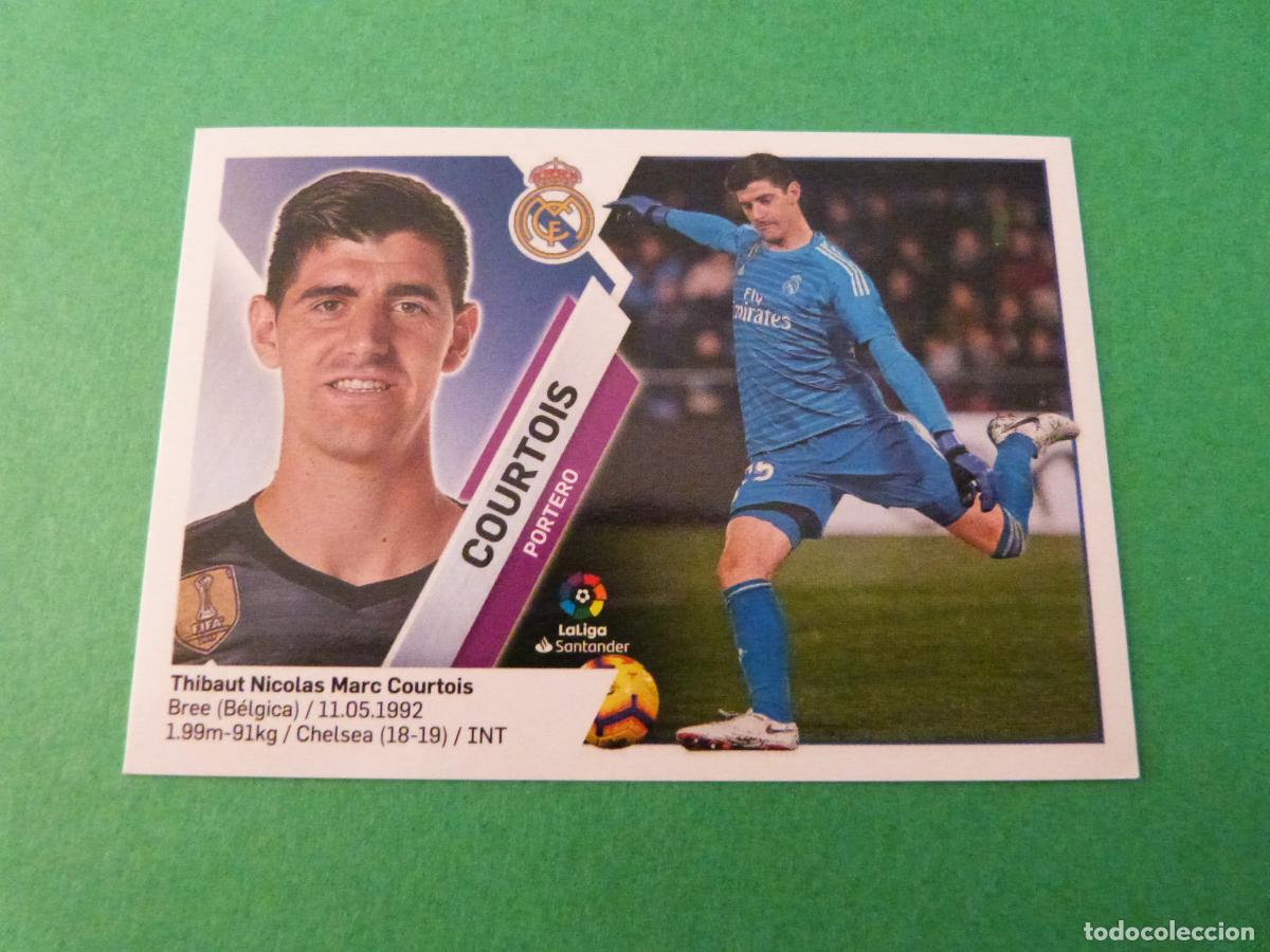 Cromos de f&uacute;tbol: CROMO FUTBOL COURTOIS REAL MADRID C.F. SIN PEGAR N&ordm; 1 LIGA ESTE 2019-2020/19-20 PANINI