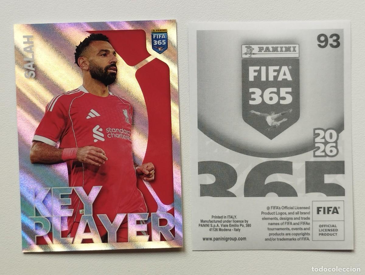 Cromos de Futebol: CROMO STICKER PANINI FIFA 365 2026 KEY PLAYER MOHAMED SALAH 93 LIVERPOOL